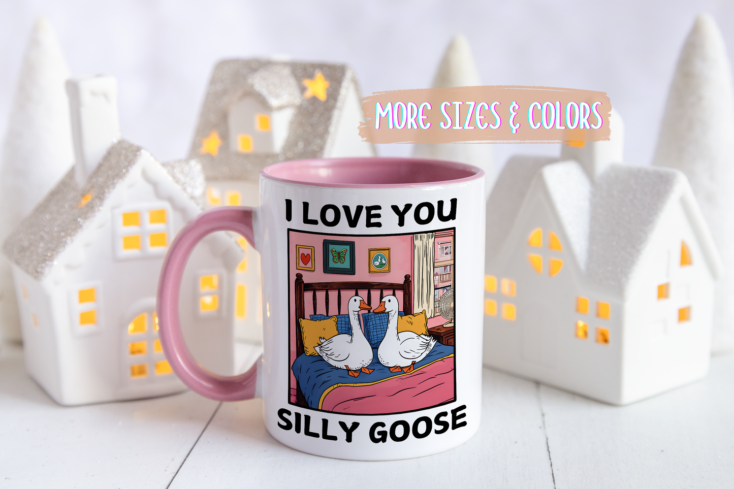 I Love You Silly Goose Mug – Cute Funny Couples Mug | Romantic Gift for Boyfriend, Girlfriend, Husband, or Wife