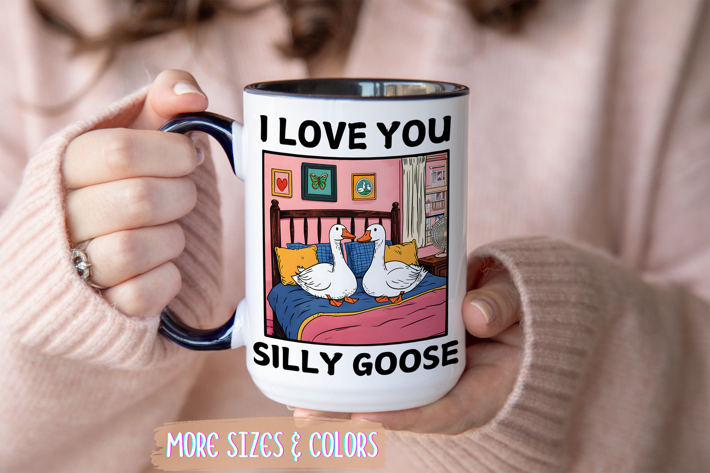 I Love You Silly Goose Mug – Cute Funny Couples Mug | Romantic Gift for Boyfriend, Girlfriend, Husband, or Wife