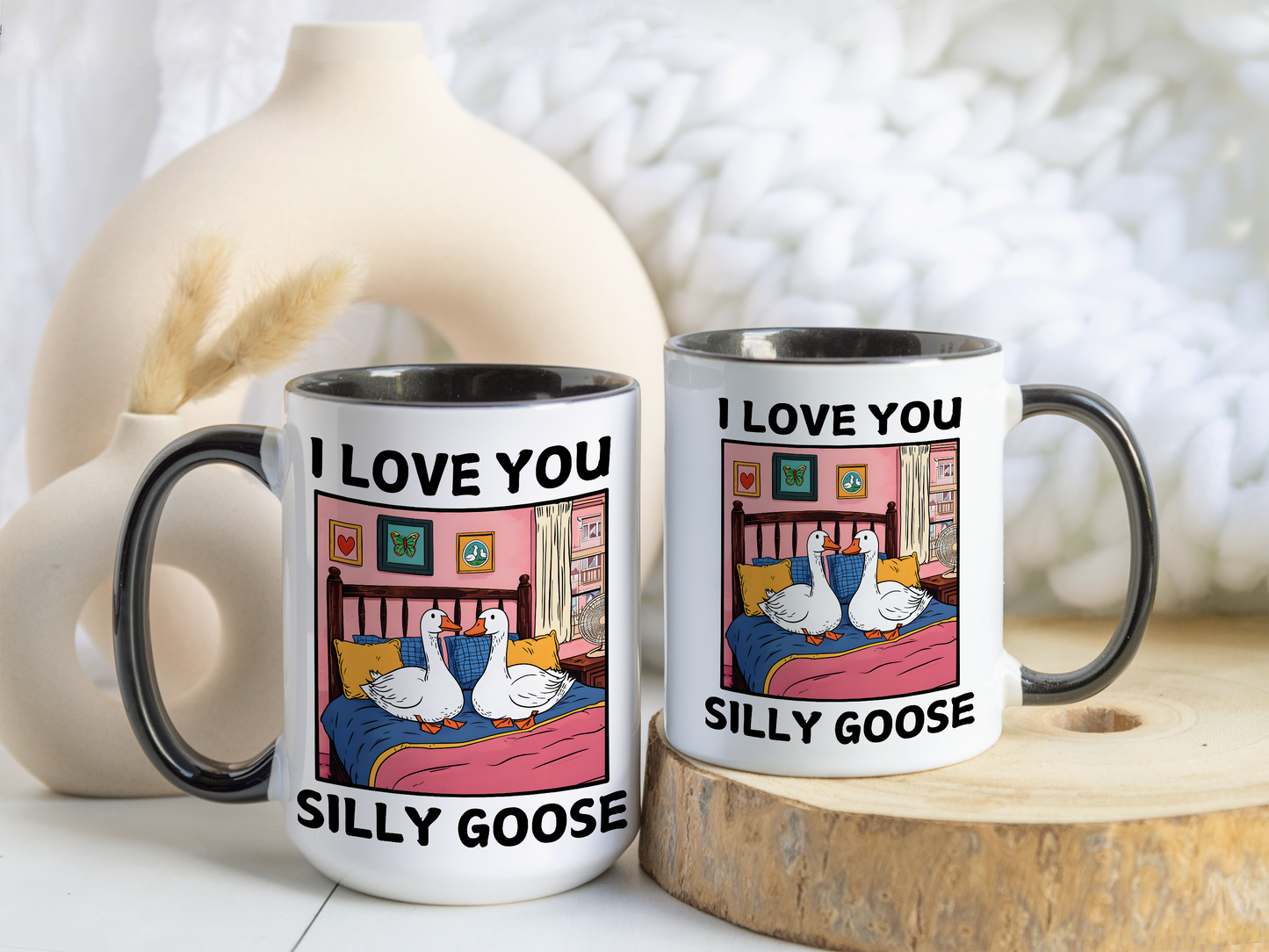 I Love You Silly Goose Mug – Cute Funny Couples Mug | Romantic Gift for Boyfriend, Girlfriend, Husband, or Wife