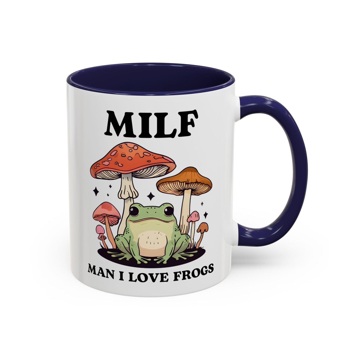 MILF Mug – Man I Love Frogs | Funny Frog Lover Mug | Cottagecore Mushroom Aesthetic Gift
