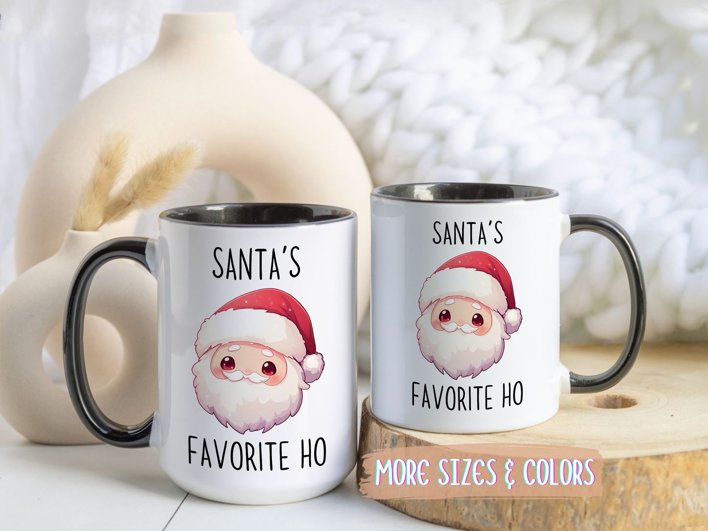 Santa’s Favorite Ho Ho Ho Funny Christmas Mug | Cute Santa Holiday Cup | Custom Made Gift for Her or Him