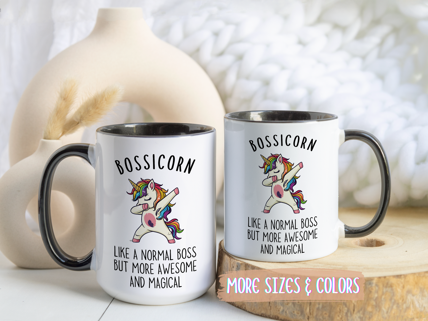 Bossicorn Funny Boss Mug | Magical Unicorn Boss Gift | Custom Made Cup for Managers & Coworkers
