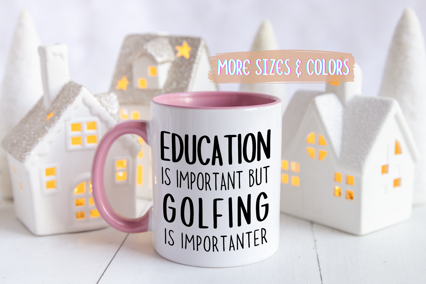 Education Is Important but Golfing Is Importanter Mug | Funny Golfer Cup | Custom Made Gift for Golf Lovers