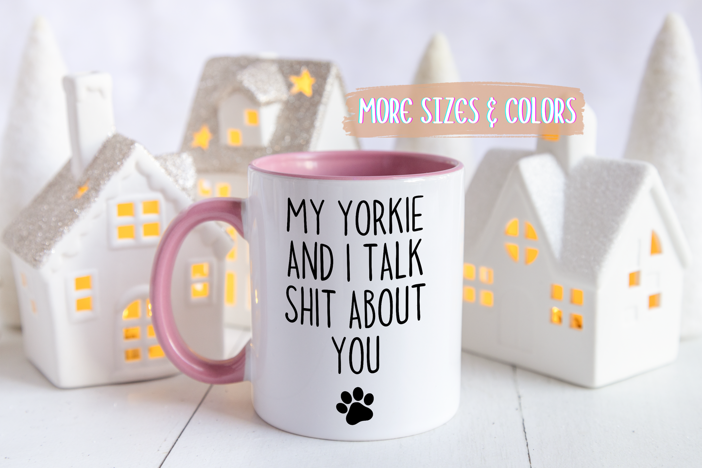 My Yorkie and I Talk About You Funny Dog Mug | Yorkie Lover Cup | Custom Made Pet Parent Gift
