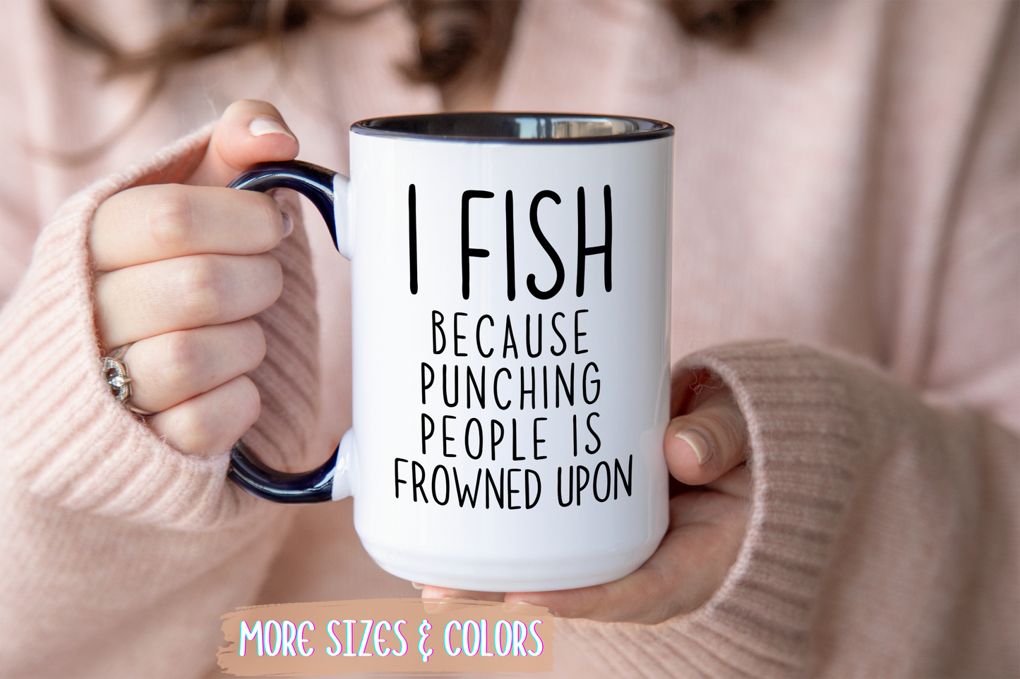 I Fish Because People Stress Me Out Funny Mug | Fishing Lover Cup | Custom Made Gift for Anglers
