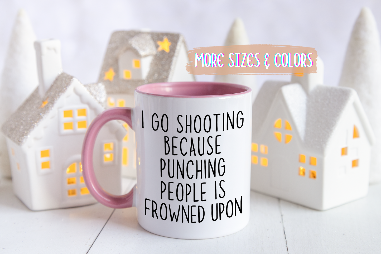 I Go Shooting Because People Stress Me Out Funny Mug | Shooting Range Mug | Custom Made Gun Range Gift