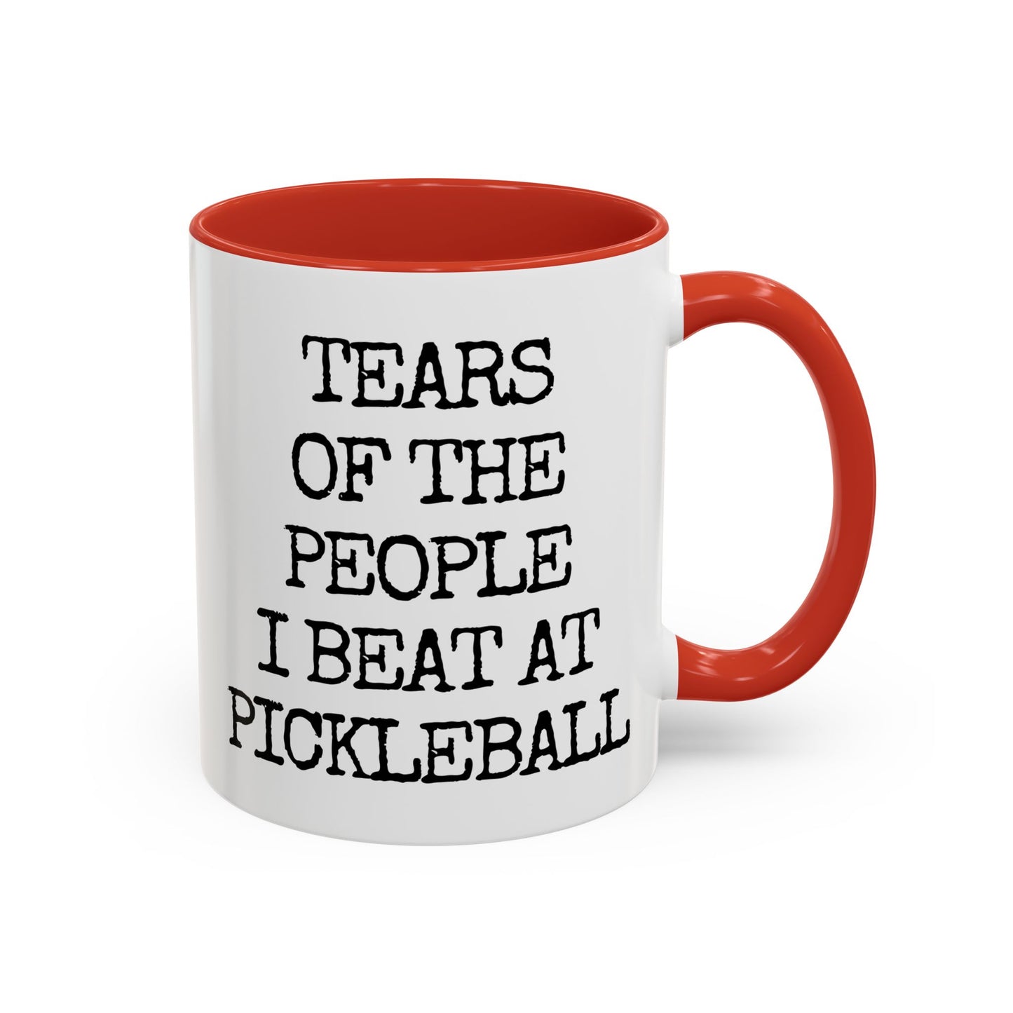 Funny Pickleball Mug – “Tears of the People I Beat at Pickleball” – Custom Made Pickleball Gift for Players & Partners