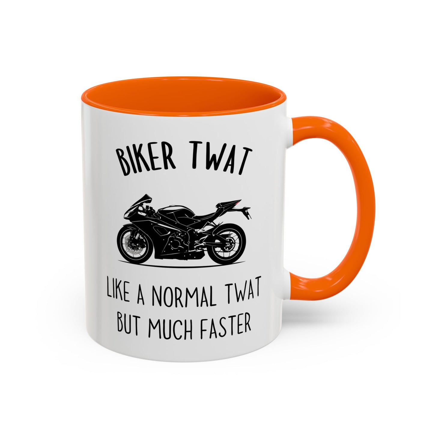Funny Biker Mug | Motorcycle Rider Gift | Custom Made Coffee Cup for Bikers – “Like a Normal Person But Much Faster”
