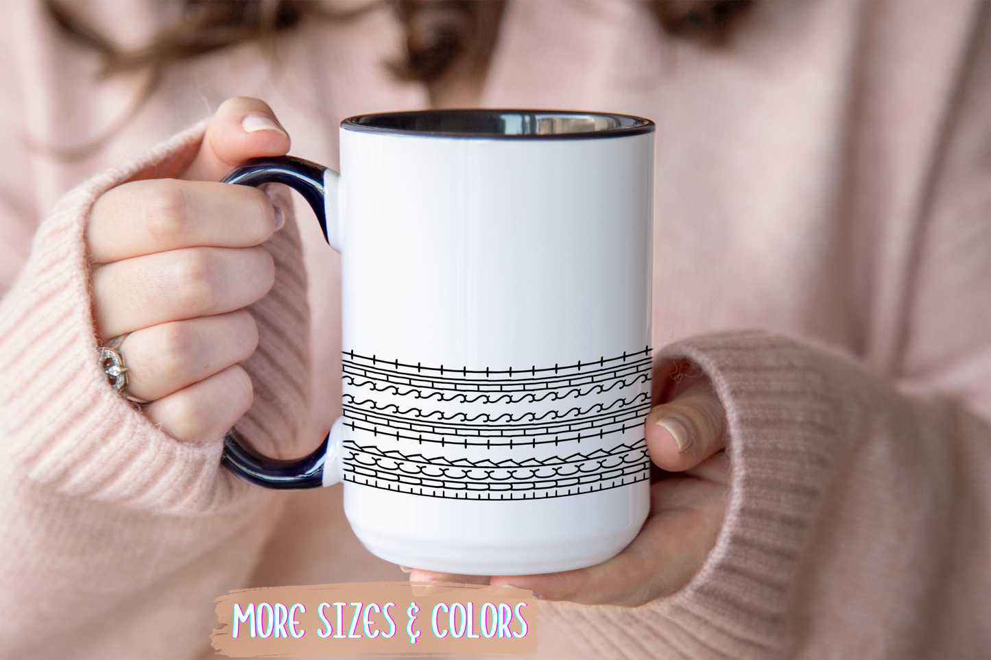 Barbed Wire Hidden Message Mug – Minimalist Grunge Coffee Mug | Edgy Aesthetic Gift for Him or Her