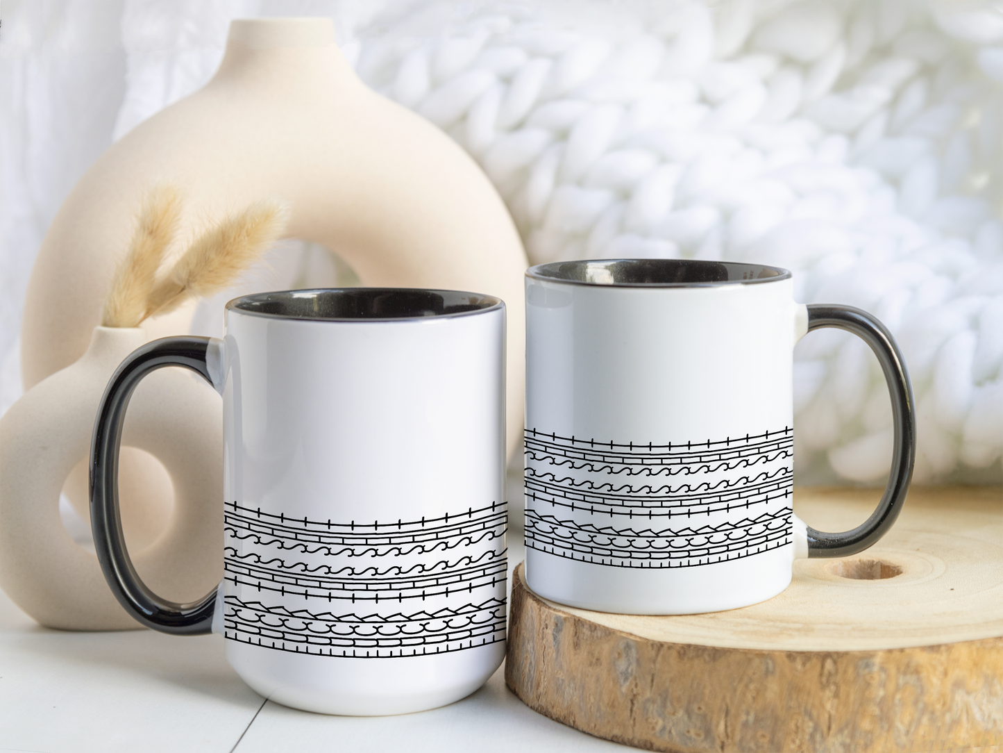 Barbed Wire Hidden Message Mug – Minimalist Grunge Coffee Mug | Edgy Aesthetic Gift for Him or Her