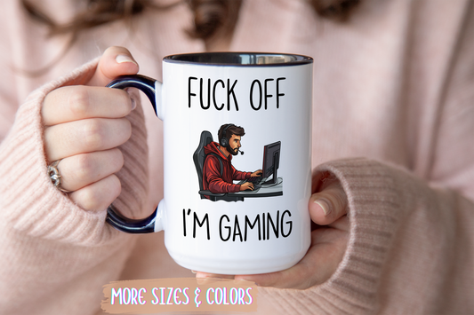Back Off I’m Gaming Mug | Funny Gamer Gift | Custom Made Video Game Coffee Cup