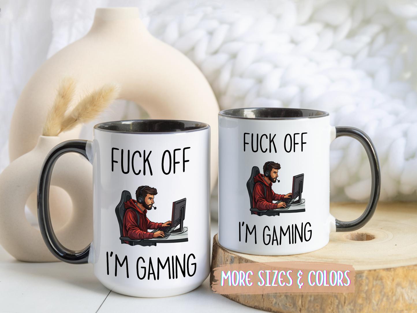 Back Off I’m Gaming Mug | Funny Gamer Gift | Custom Made Video Game Coffee Cup