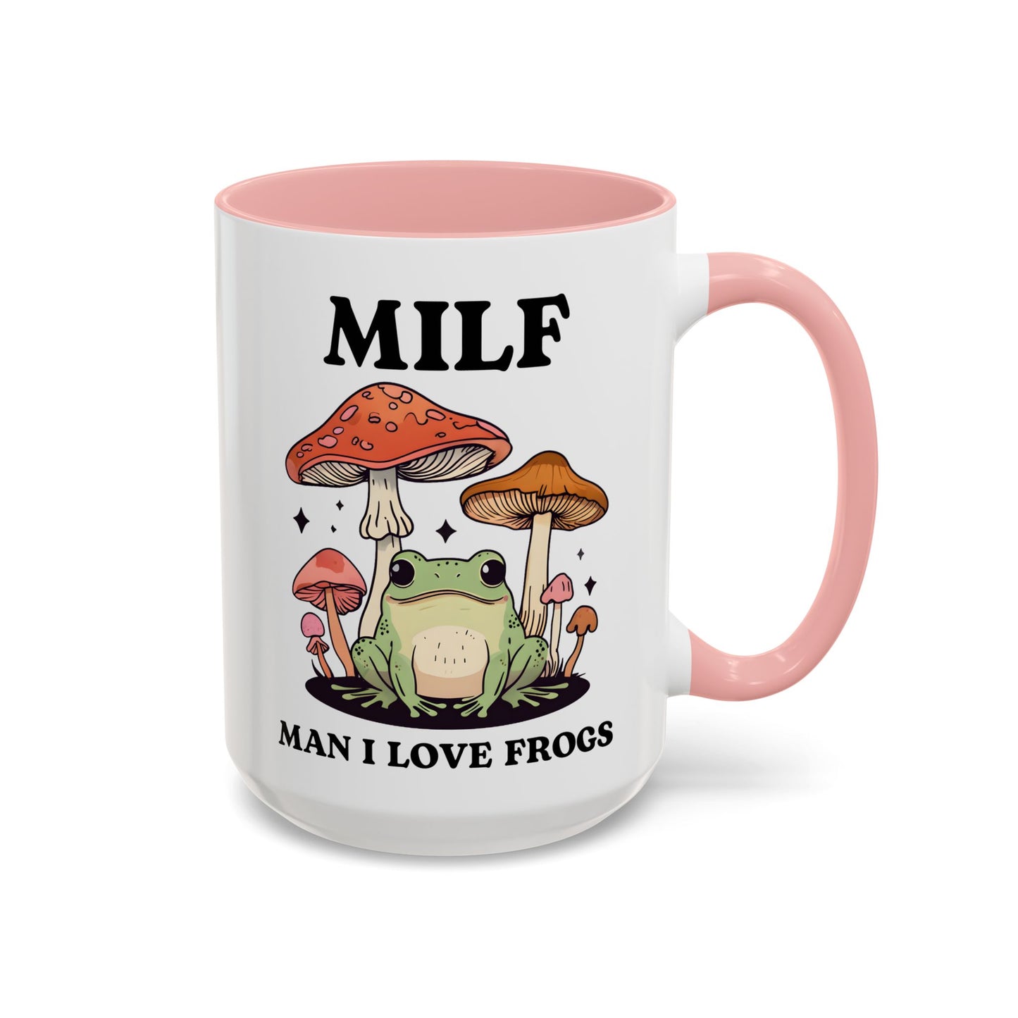 MILF Mug – Man I Love Frogs | Funny Frog Lover Mug | Cottagecore Mushroom Aesthetic Gift