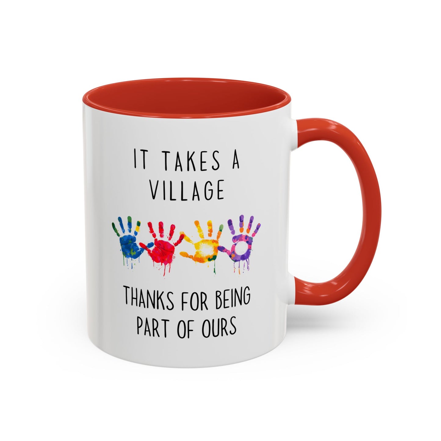 It Takes A Village Mug | Custom Made Thank You Gift | Teacher, Caregiver, or Team Appreciation Coffee Cup