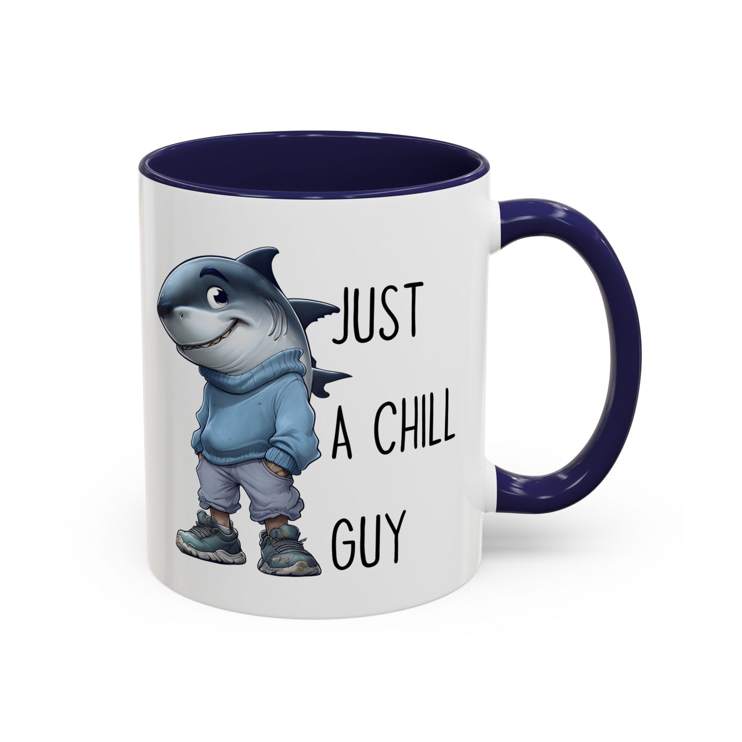 Just a Chill Guy Shark Mug | Funny Ocean Coffee Cup | Custom Made Gift for Shark Lovers