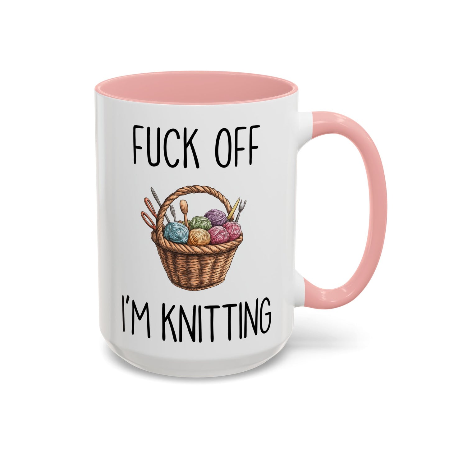 Back Off I’m Knitting Mug | Funny Knitter Gift | Custom Made Yarn Lover Coffee Cup