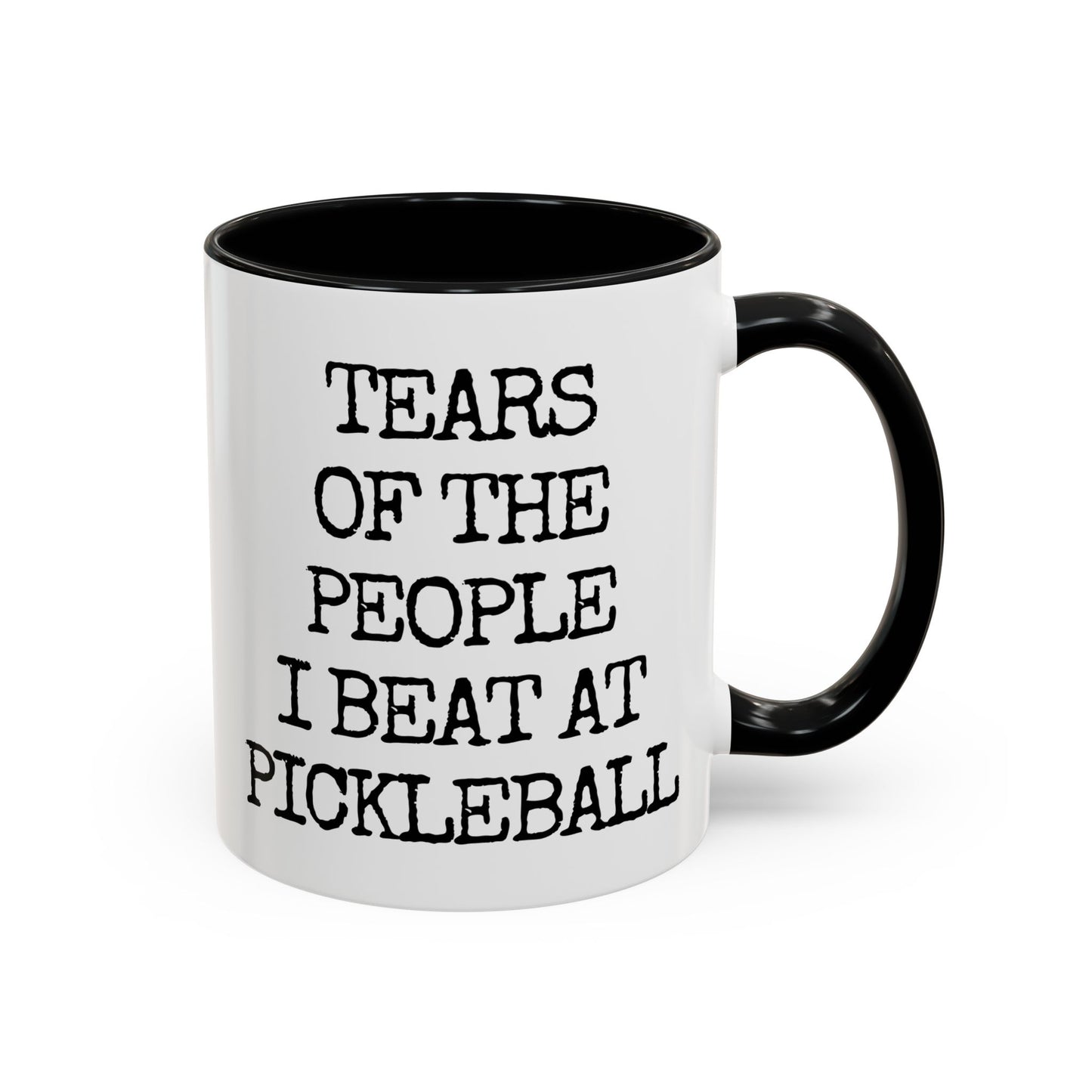 Funny Pickleball Mug – “Tears of the People I Beat at Pickleball” – Custom Made Pickleball Gift for Players & Partners