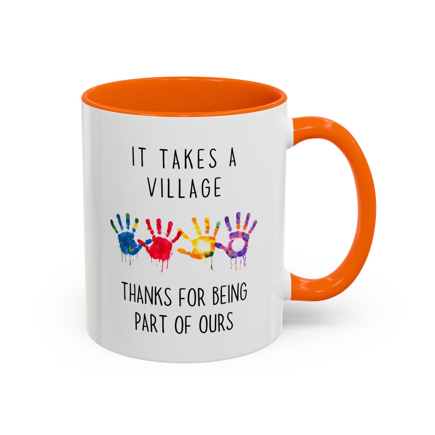It Takes A Village Mug | Custom Made Thank You Gift | Teacher, Caregiver, or Team Appreciation Coffee Cup