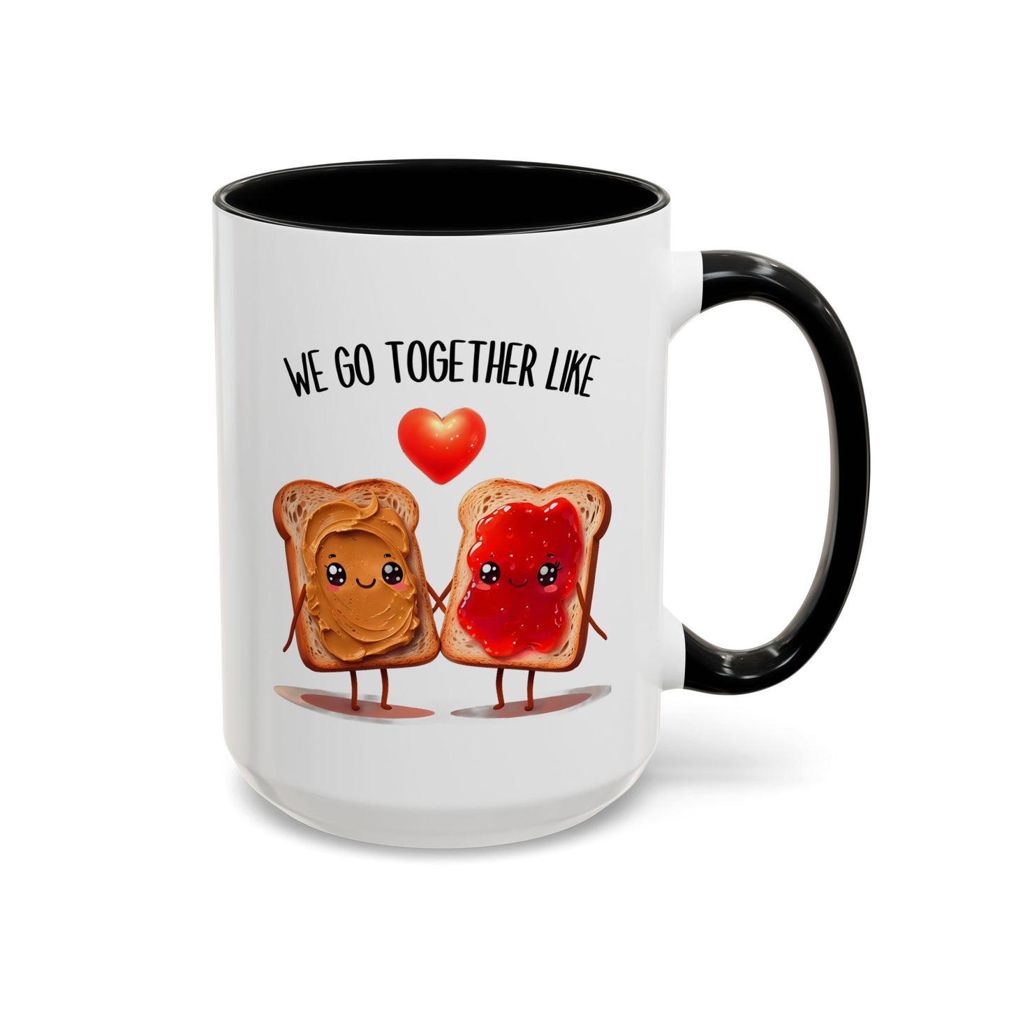 We Go Together Like Peanut Butter & Jelly Mug – Cute Couple Coffee Cup | Funny Valentine’s Gift for Him or Her