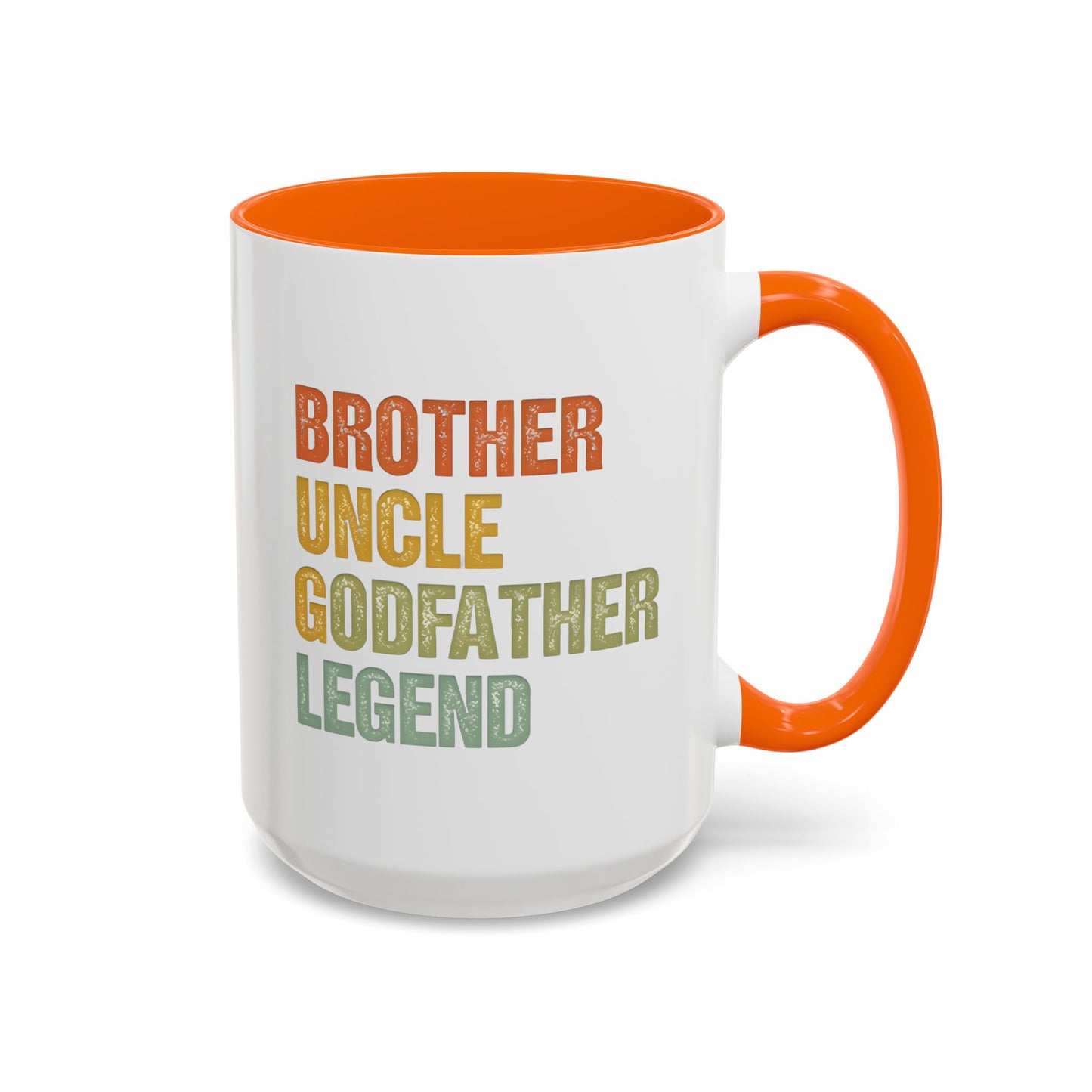 Brother Uncle Godfather Legend Mug – Retro Style Custom Made Coffee Cup for Men – Gift for Brother, Uncle, or Godfather
