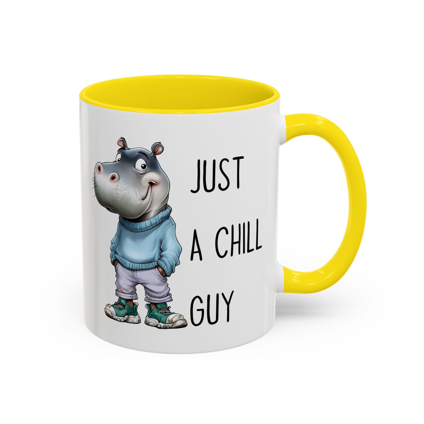 Just a Chill Guy Hippo Mug | Funny Animal Coffee Cup | Custom Made Gift for Hippo Lovers