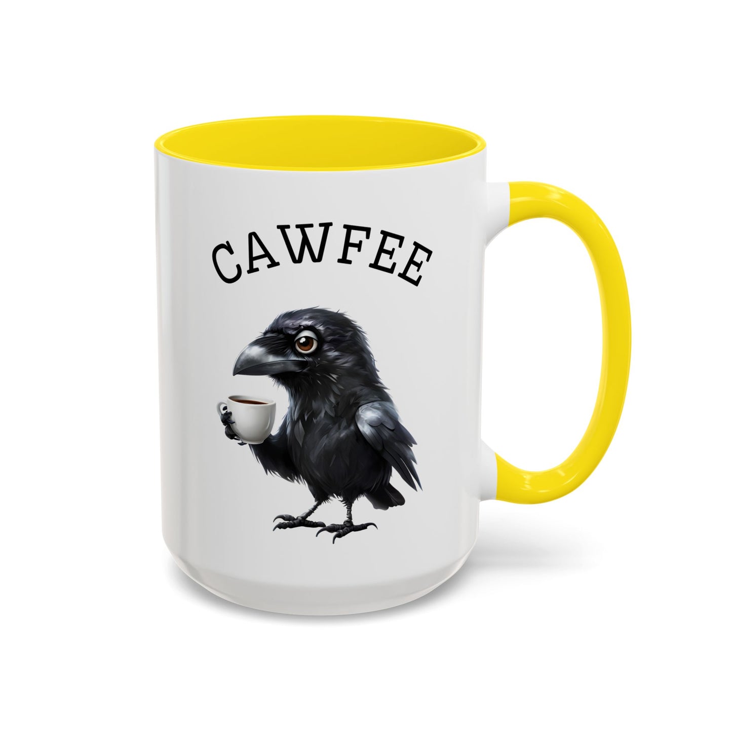 Cawfee Mug | Custom Made Funny Crow Coffee Cup for Bird Lovers