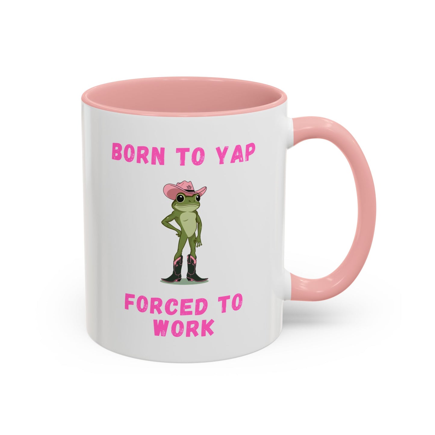 Born To Yap Forced To Work Mug | Funny Frog Coffee Cup | Custom Made Gift for Coworkers & Friends