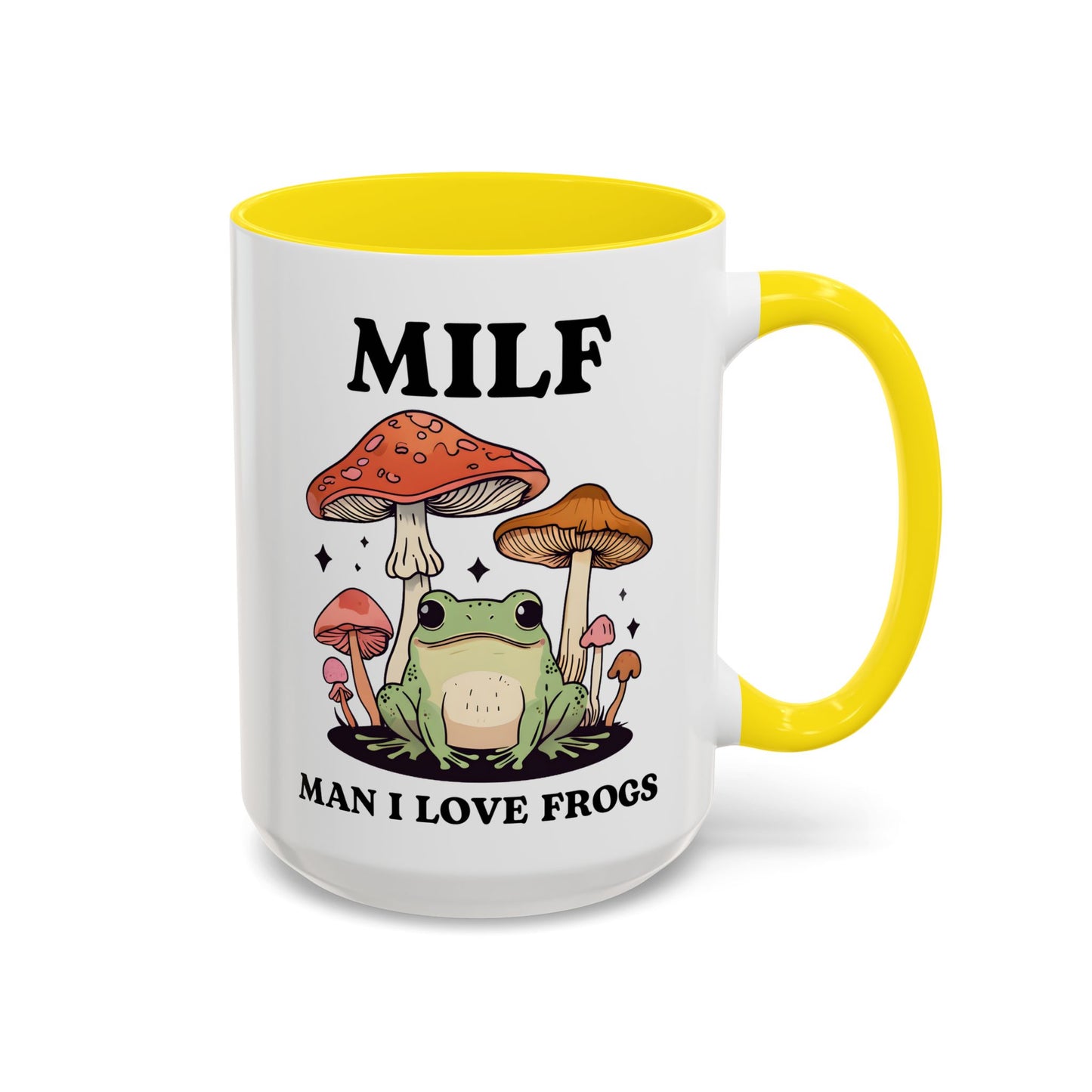 MILF Mug – Man I Love Frogs | Funny Frog Lover Mug | Cottagecore Mushroom Aesthetic Gift