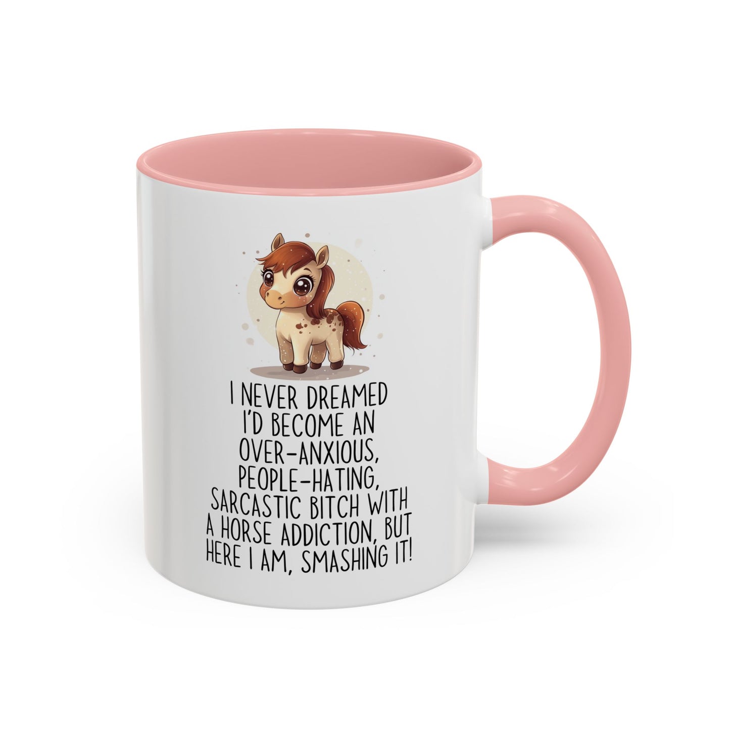 Funny Horse Girl Mug | Over-Anxious Sarcastic Horse Lover Cup | Custom Made Equestrian Gift