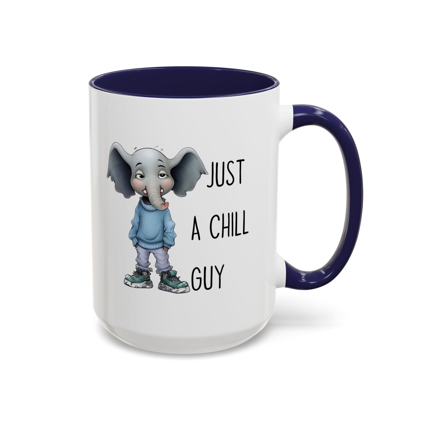 Just a Chill Guy Elephant Mug | Funny Animal Coffee Cup | Custom Made Gift for Elephant Lovers