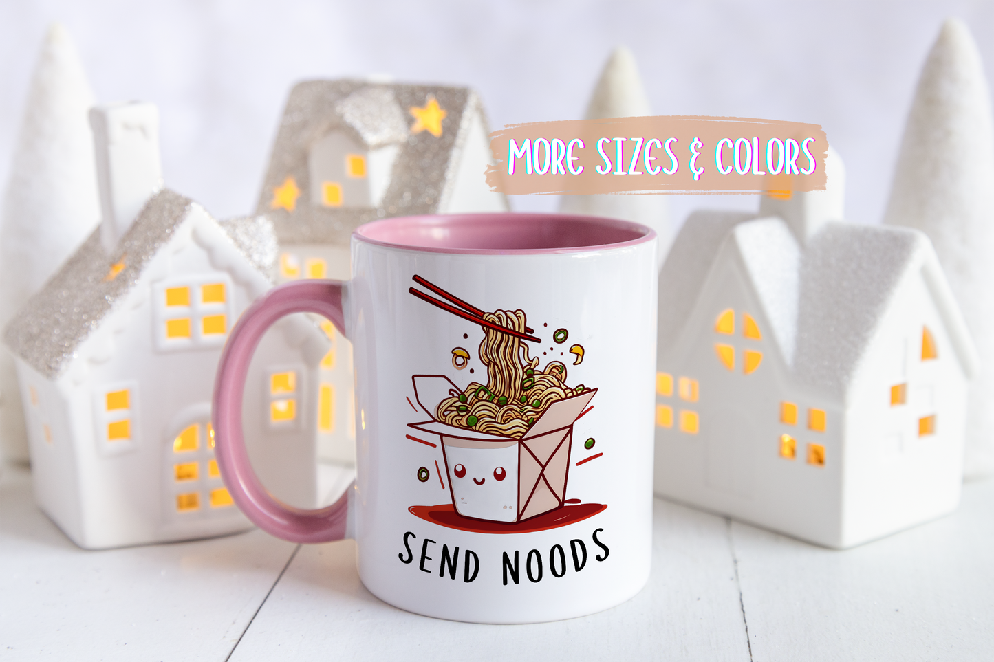 Send Noods Mug – Funny Noodle Mug | Cute Food Pun Coffee Cup