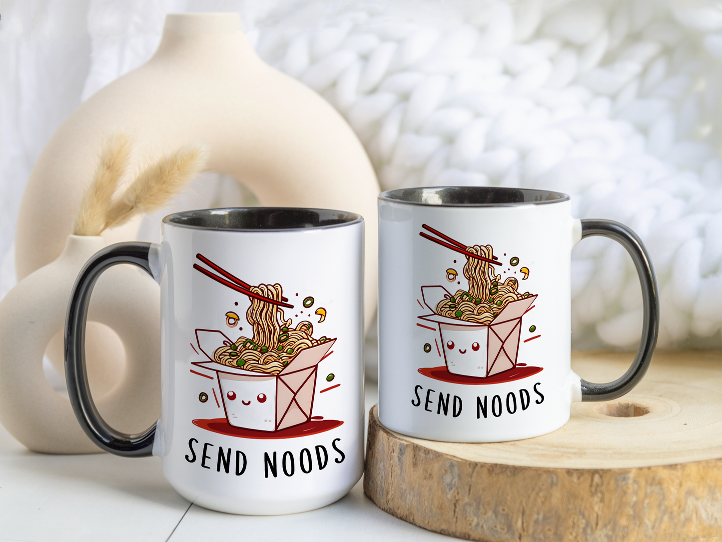 Send Noods Mug – Funny Noodle Mug | Cute Food Pun Coffee Cup