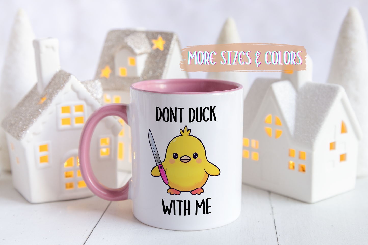 Don’t Duck With Me Mug – Funny Duck Mug | Cute Angry Coffee Cup Gift