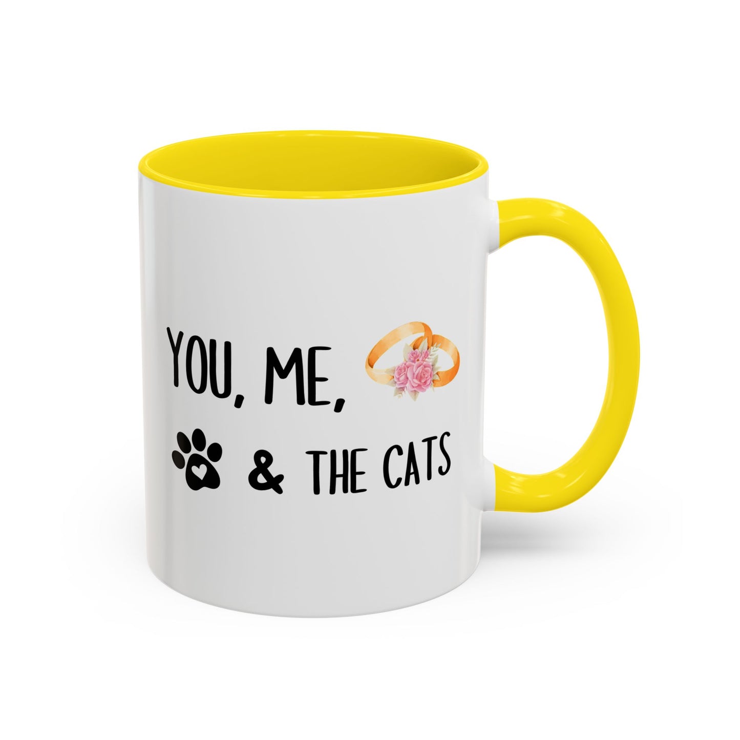 You, Me, & The Cats Mug | Cute Cat Lover Couple Gift | Custom Made Coffee Cup