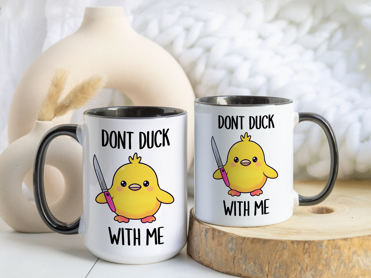 Don’t Duck With Me Mug – Funny Duck Mug | Cute Angry Coffee Cup Gift