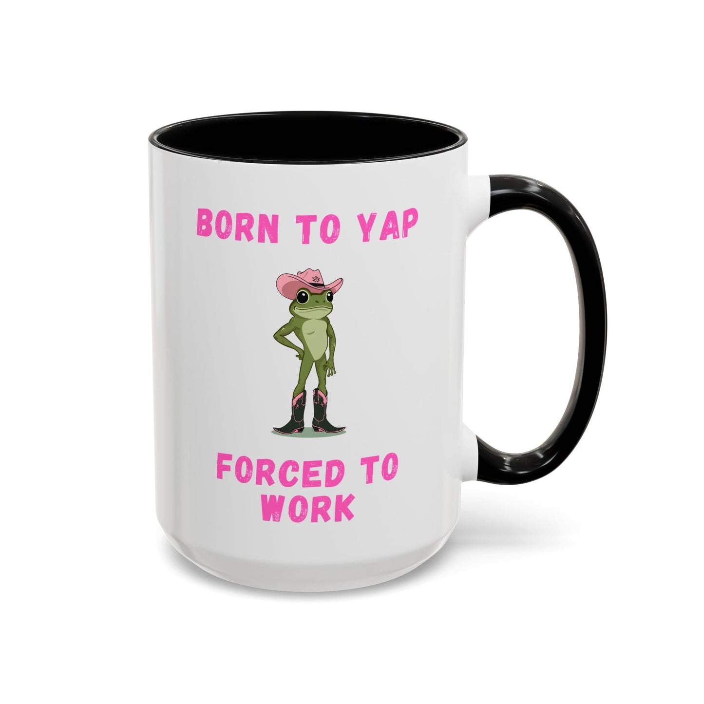 Born To Yap Forced To Work Mug | Funny Frog Coffee Cup | Custom Made Gift for Coworkers & Friends