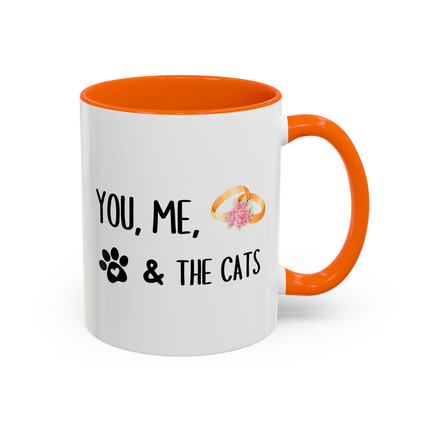 You, Me, & The Cats Mug | Cute Cat Lover Couple Gift | Custom Made Coffee Cup