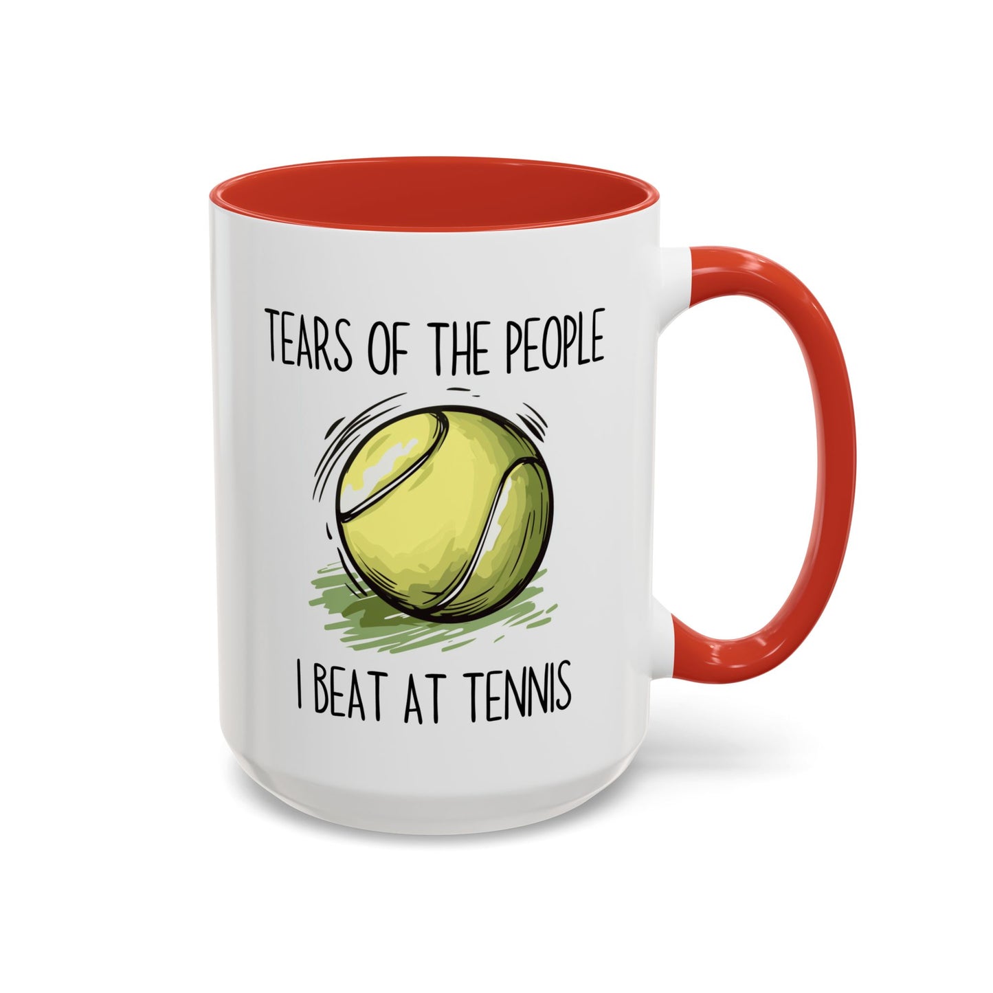 Funny Tennis Mug – “Tears of the People I Beat at Tennis” – Custom Made Tennis Player Gift – Sarcastic Sports Mug
