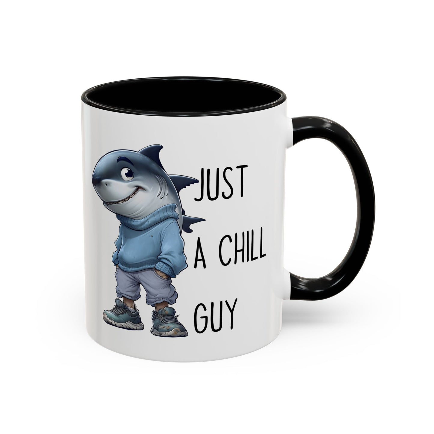 Just a Chill Guy Shark Mug | Funny Ocean Coffee Cup | Custom Made Gift for Shark Lovers