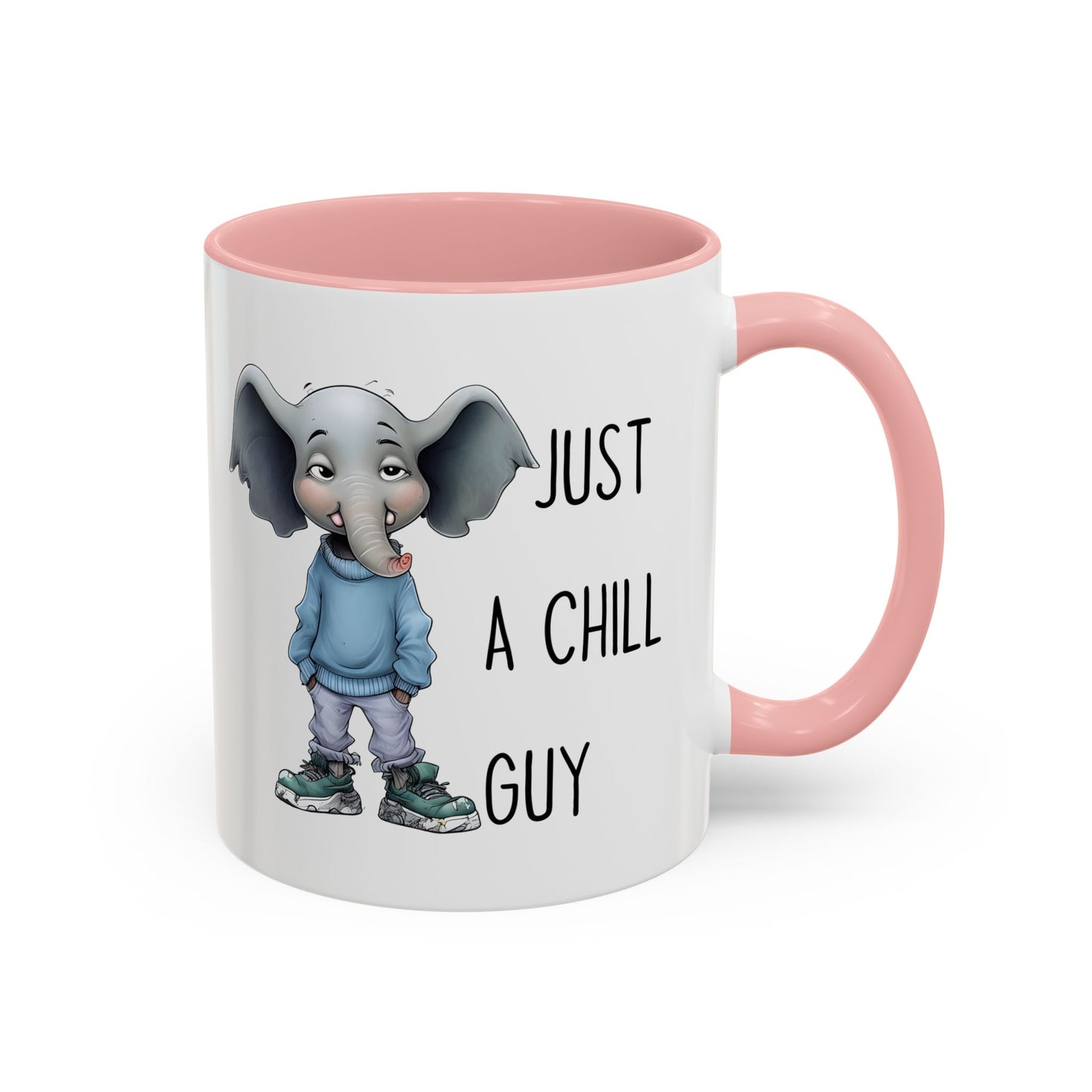 Just a Chill Guy Elephant Mug | Funny Animal Coffee Cup | Custom Made Gift for Elephant Lovers