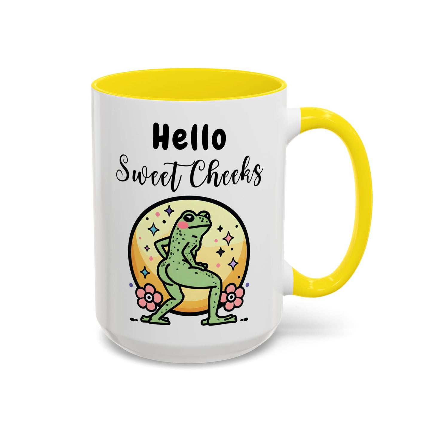 Hello Sweet Cheeks Mug | Funny Frog Mug | Custom Made Cute Coffee Cup