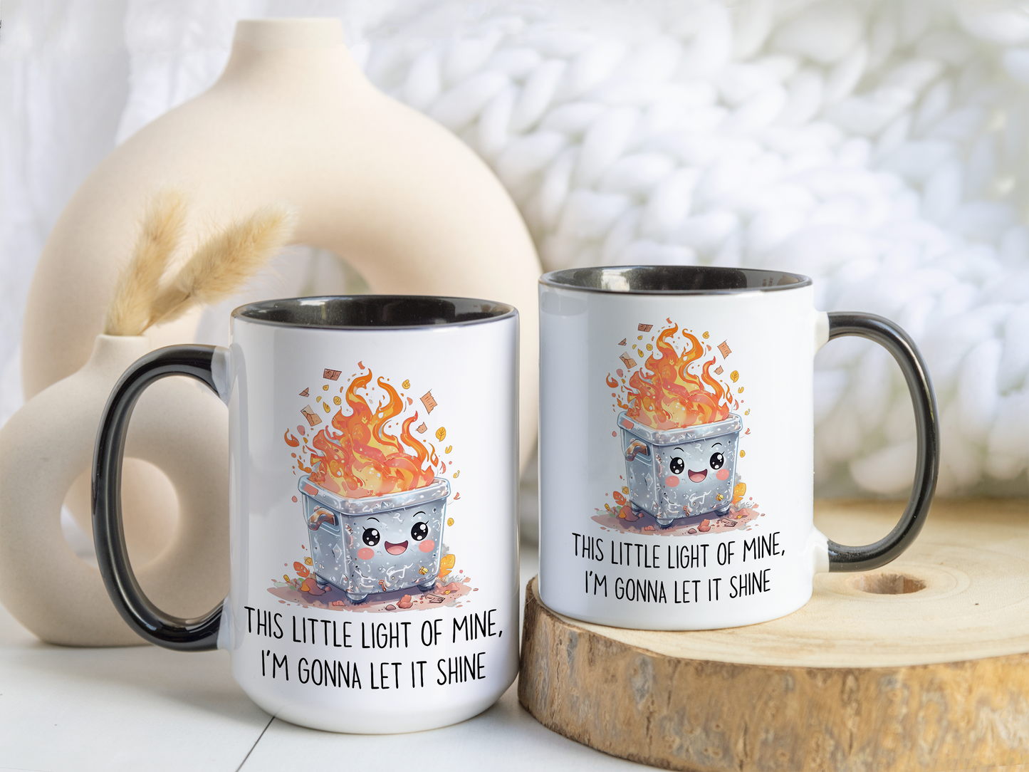This Little Light Of Mine Mug – Funny Dumpster Fire Coffee Cup | Cute Chaos Humor Gift