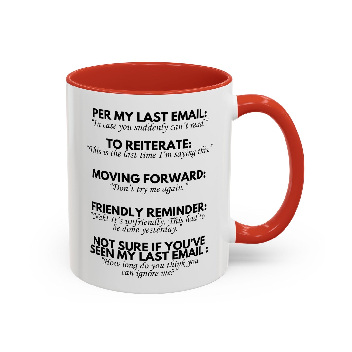 Per My Last Email Mug – Funny Work Coffee Mug | Sarcastic Office Gift for Coworkers & Bosses