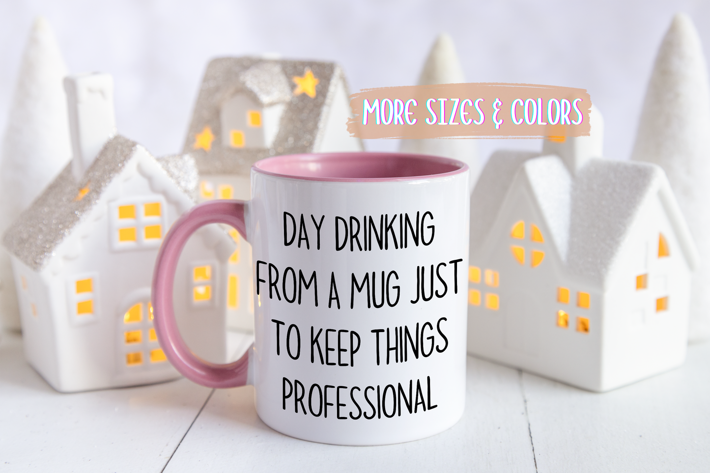 Day Drinking From A Mug Just To Keep Things Professional – Funny Office Coffee Cup | Sarcastic Work Mug
