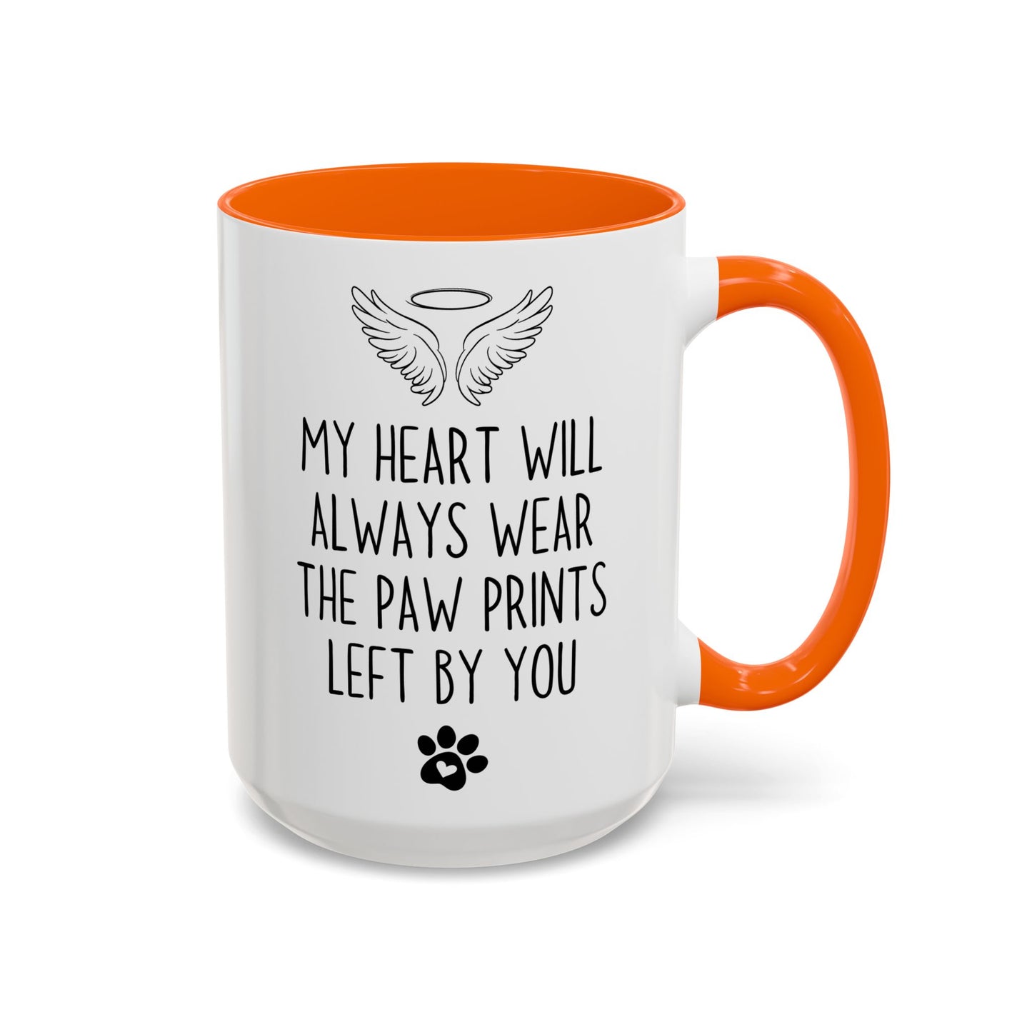 My Heart Will Always Wear the Paw Prints Left By You Mug | Pet Memorial Mug | Custom Made Remembrance Gift