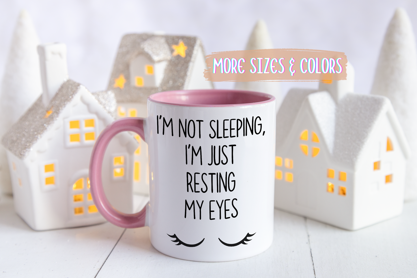 I’m Not Sleeping I’m Just Resting My Eyes Mug – Funny Sleepy Coffee Cup | Relatable Work Humor Gift
