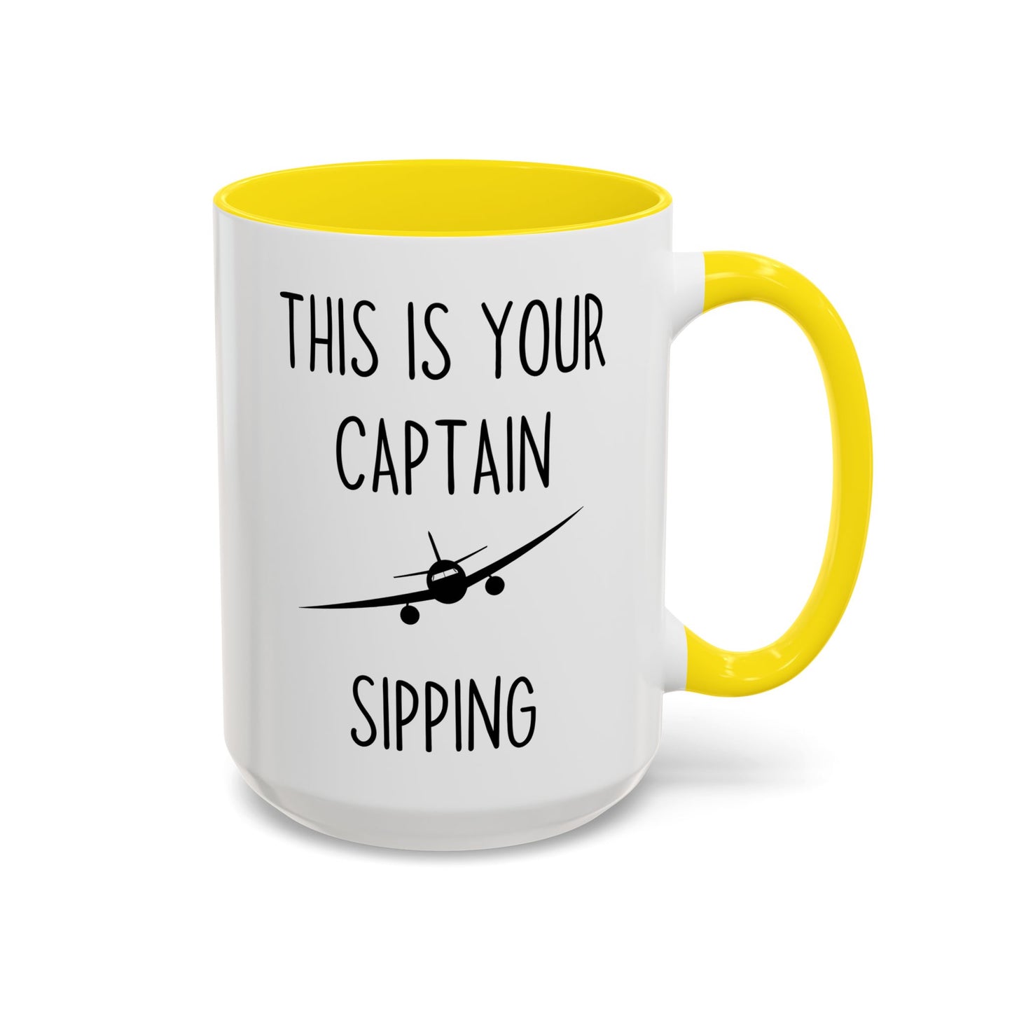 This Is Your Captain Sipping Mug | Funny Pilot Coffee Cup | Custom Made Aviation Gift