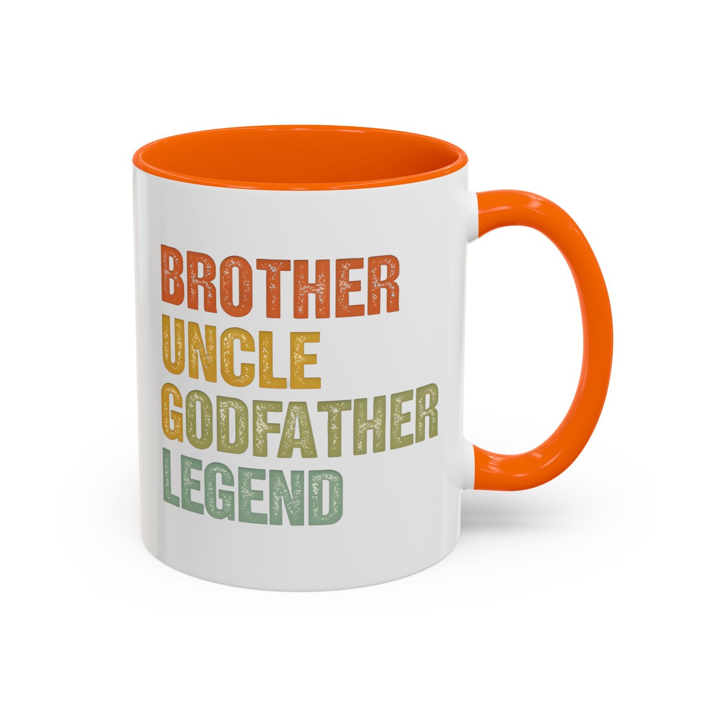 Brother Uncle Godfather Legend Mug – Retro Style Custom Made Coffee Cup for Men – Gift for Brother, Uncle, or Godfather