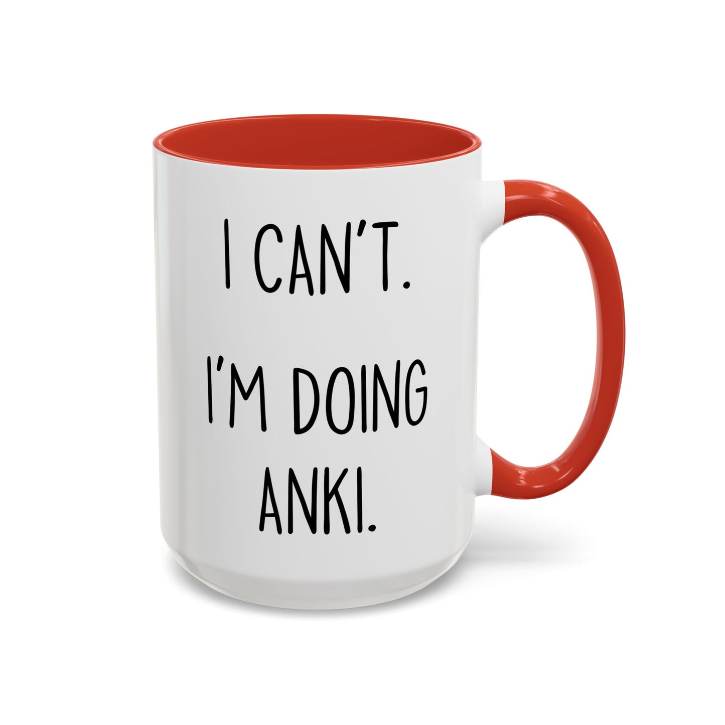 I Can’t I’m Doing Anki Mug | Funny Med Student Gift | Custom Made Study Coffee Cup