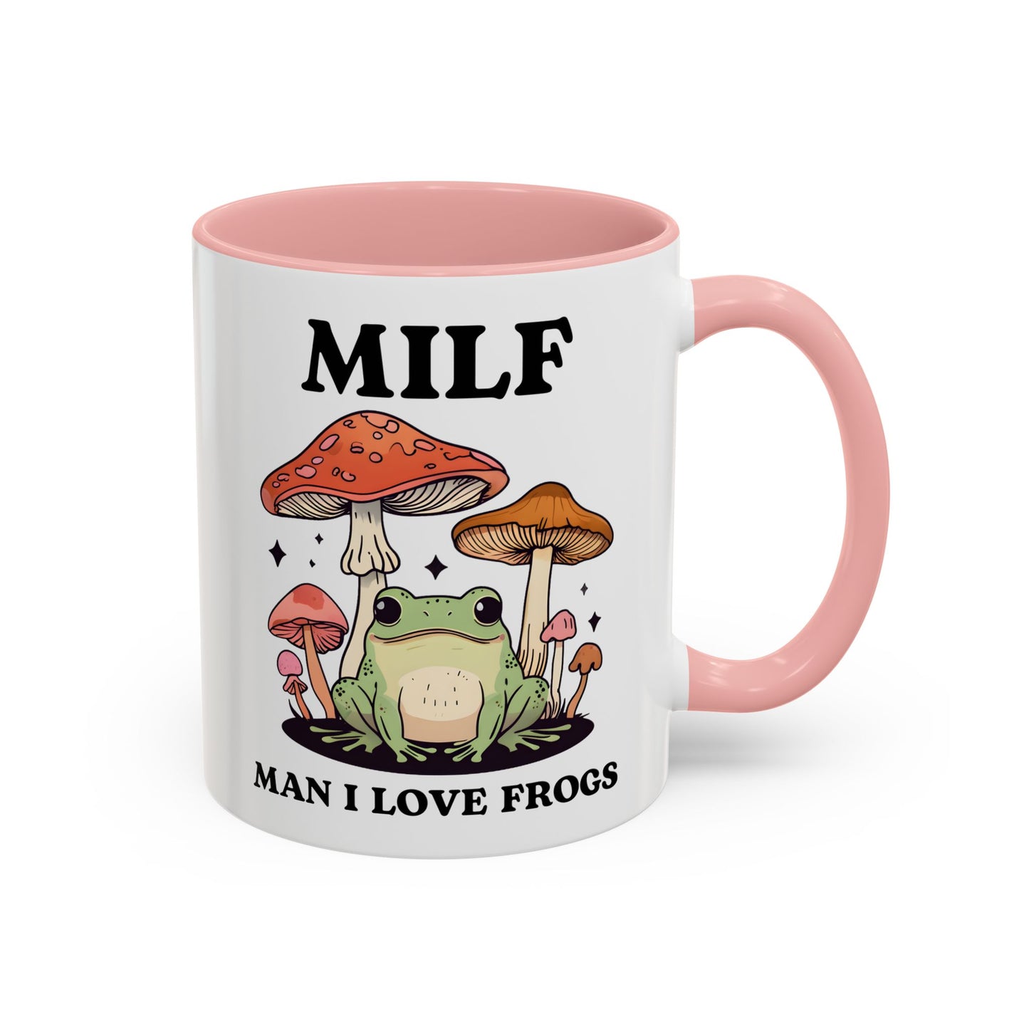 MILF Mug – Man I Love Frogs | Funny Frog Lover Mug | Cottagecore Mushroom Aesthetic Gift
